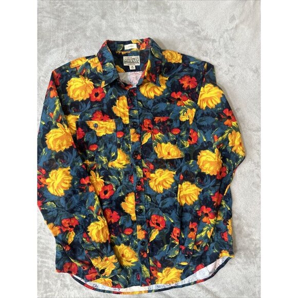 Men’s J.crew Mid Weight Flannel Classic Multicolored Floral Size Medium - Picture 6 of 11